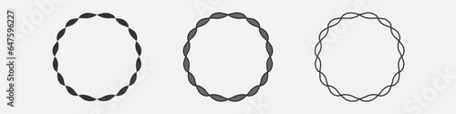 Round frame vector set