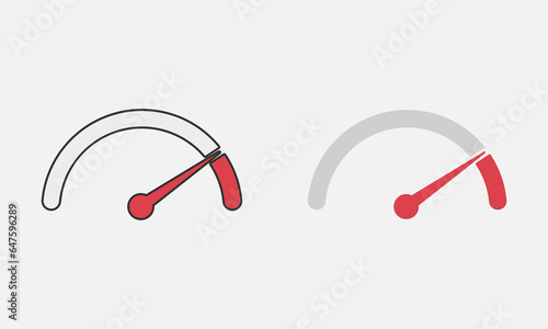 Speed test arrow. Permissible driving speed