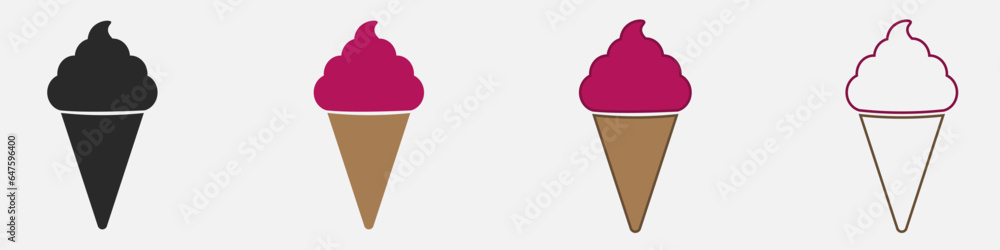 Ice cream vector set