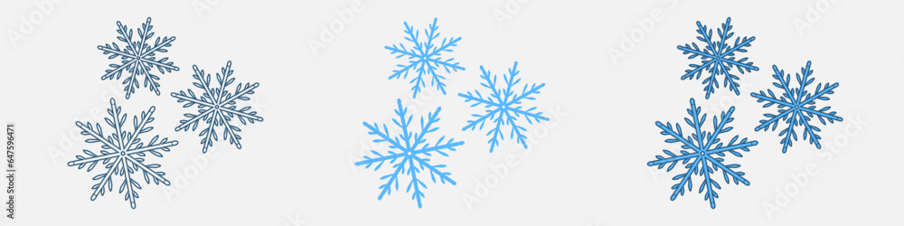 Patterned winter snowflakes Patterned winter snowflakes