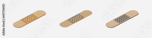 Medical plaster vector. Wound defense