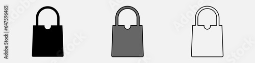 Shopping bag for purchases vector set