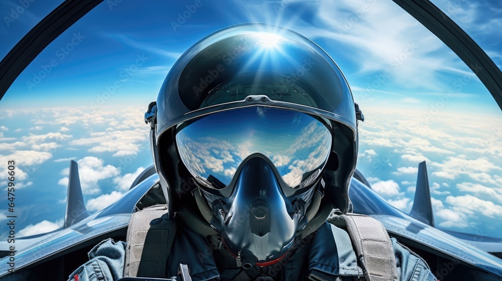 Fototapeta premium skier in the sky