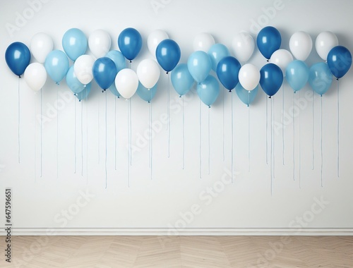 A colorful display of balloons hanging on a wall