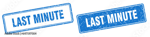 last minute stamp set. last minute square grunge sign