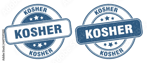 Bild auf Leinwand kosher stamp. kosher label. round grunge sign