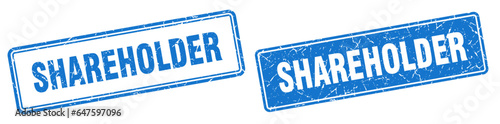 shareholder stamp set. shareholder square grunge sign
