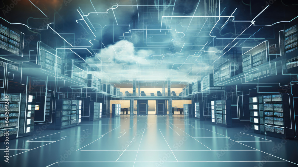 Cloud computing background Cloud computing background
