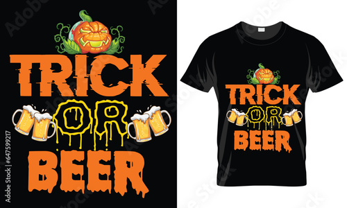 
Eat Drink and Be Scary. Halloween t shirt design, trick or beer, let's get smashed