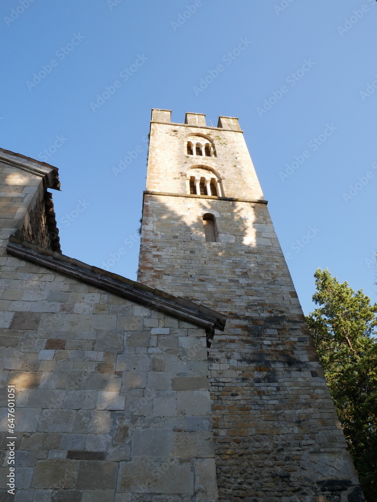Sanctuary of Santa Maria di Canneto - Roccavivara - Molise : Bell tower of 1329, with narrow single lancet windows