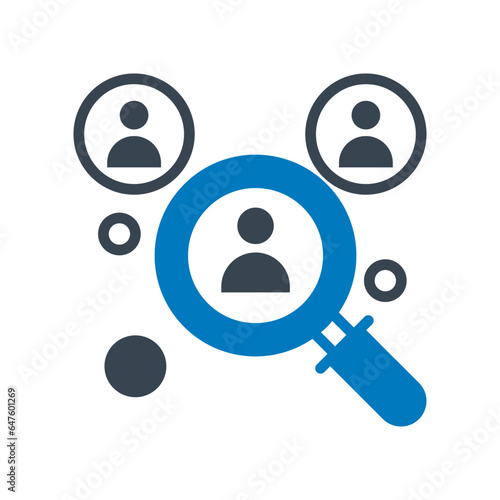 Staff searching Vector Icon

