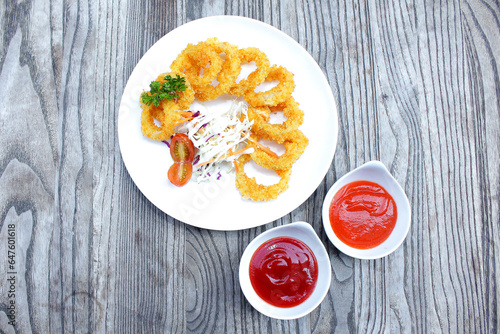 Fried squid rings