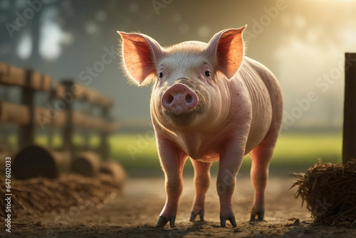 cute small pig at a farm © Korvin Brand Studio