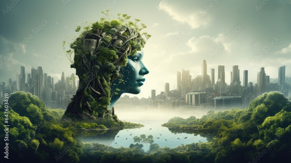Obraz premium Concept of ecology and green energy