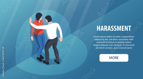 Harassment Isometric Banner