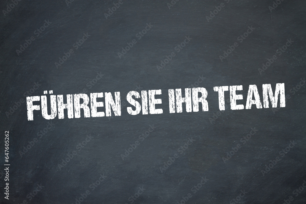 Obraz premium Führen Sie Ihr Team 
