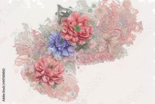 Watercolor flowers, fields, forest landscapes, beautiful wedding illustrations, roses, peonies, night moons, forests, fields