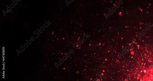 Underwater dust particles moving under rim light tiny source .Particles luxury premium smooth bokeh background.The glittering award show dust, tail wave shining fairy dust.