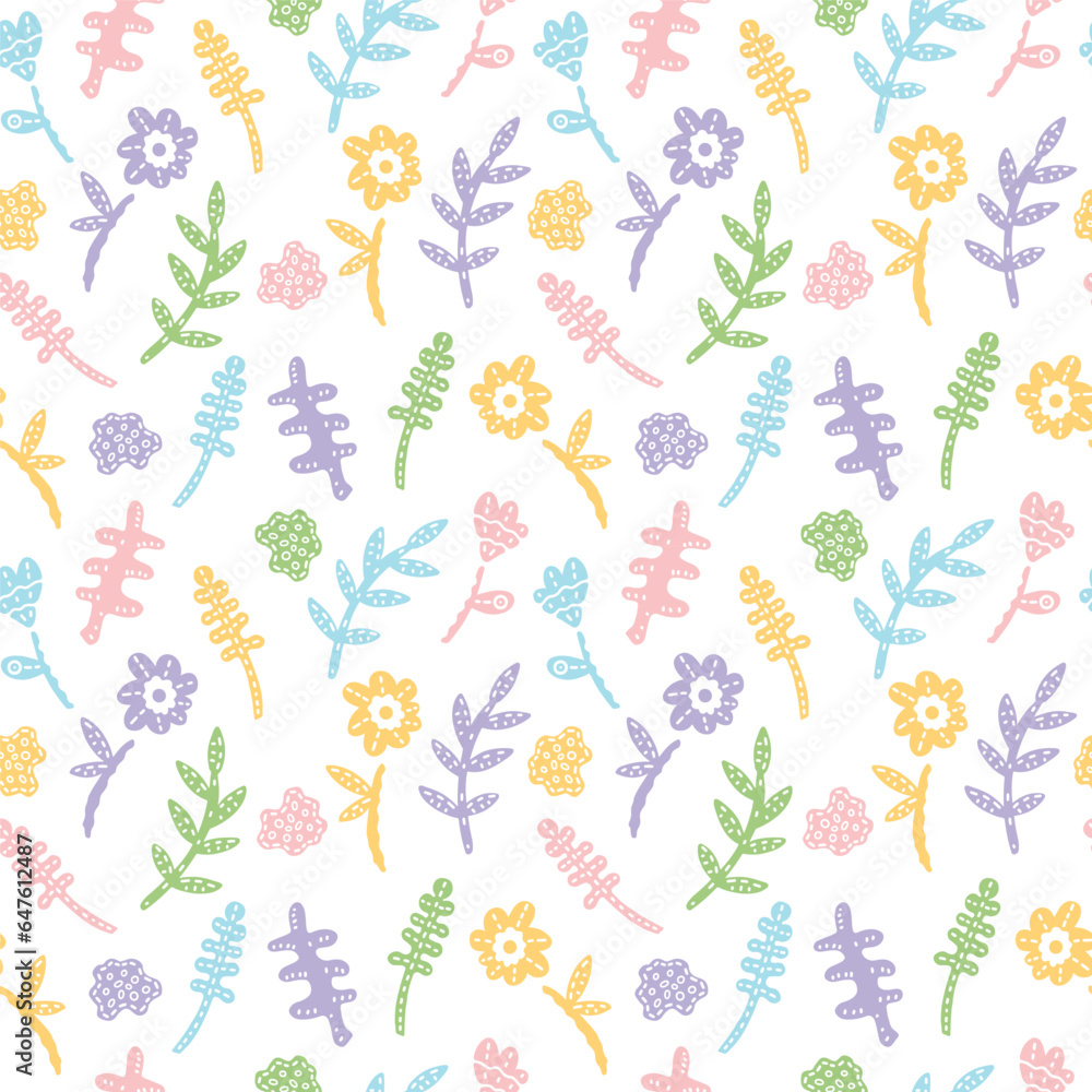 Cute flowers. Can be printed on any material: package, merch, fabric, home.