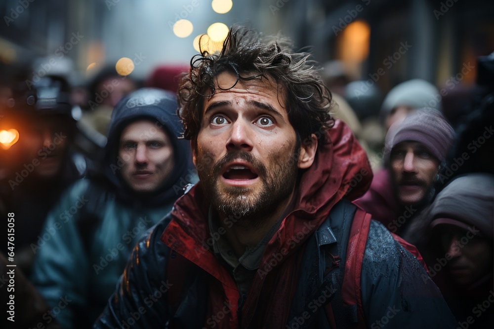 Reporter capturing the emotions of a heartfelt human interest story, Generative AI Reporter capturing the emotions of a heartfelt human interest story, Generative AI