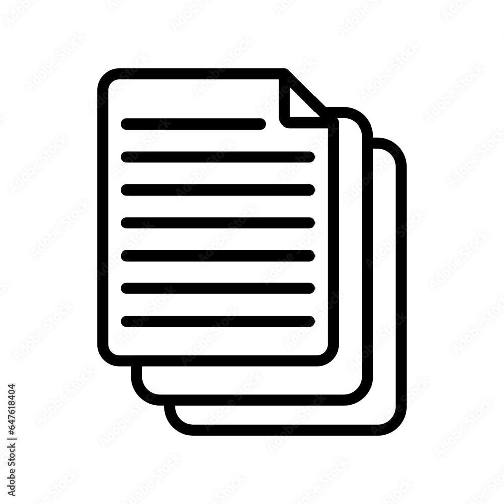 Bundle of sheet Vector Icon
Bundle of sheet Vector Icon