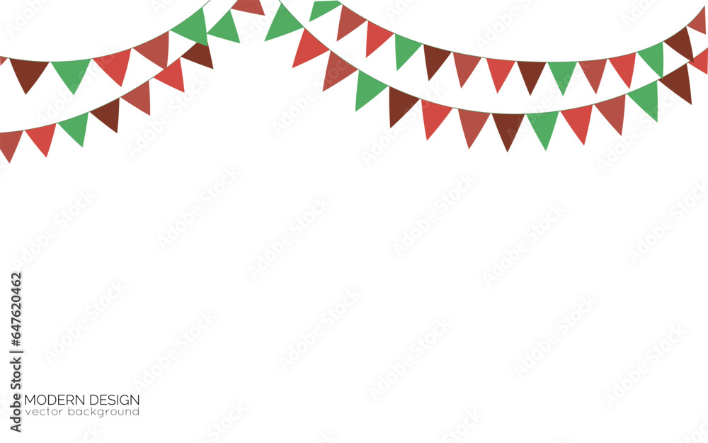 Fototapeta premium Vector background with colorful flags for holiday banner, birthday invitations, party invitations
