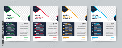 Modern Creative Corporate business, digital marketing agency flyer Brochure design, cover modern layout, annual report, poster, flyer in A4 template