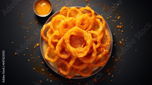 Generative AI, Jalebi, imarti, imarati, paneer jalebi or zulbia, Indian sweet food. 