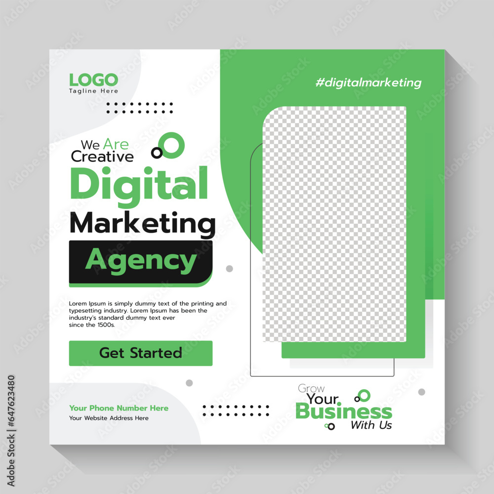 Digital marketing agency social media post banner template Digital marketing agency social media post banner template