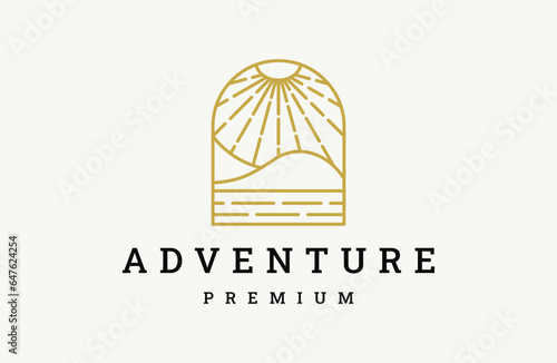 Adventure logo . adventure hikers logo design template