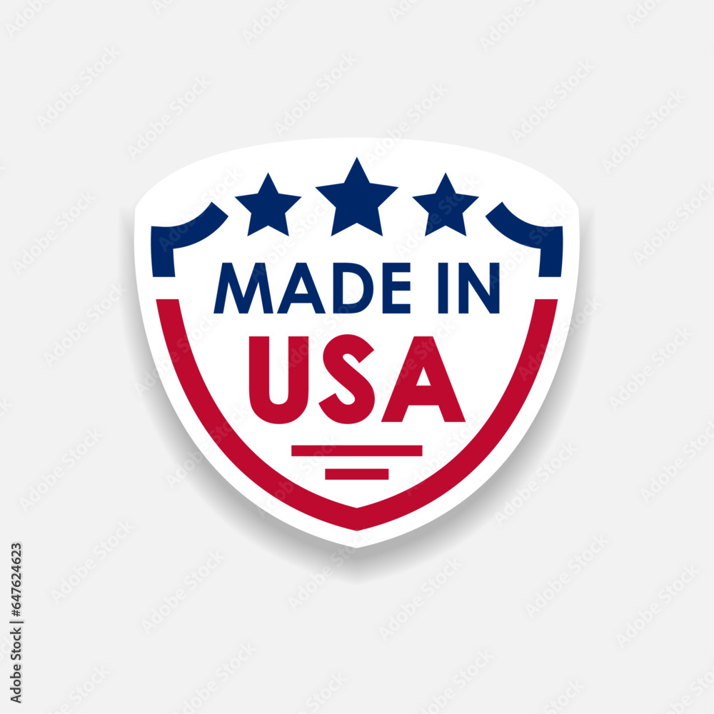 made in USA flat design vector. modern graphic element for icon, sticker, badge made in USA flat design vector. modern graphic element for icon, sticker, badge