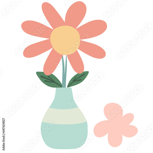 Wallpaper Mural Flowers and vases, minimalist style Torontodigital.ca