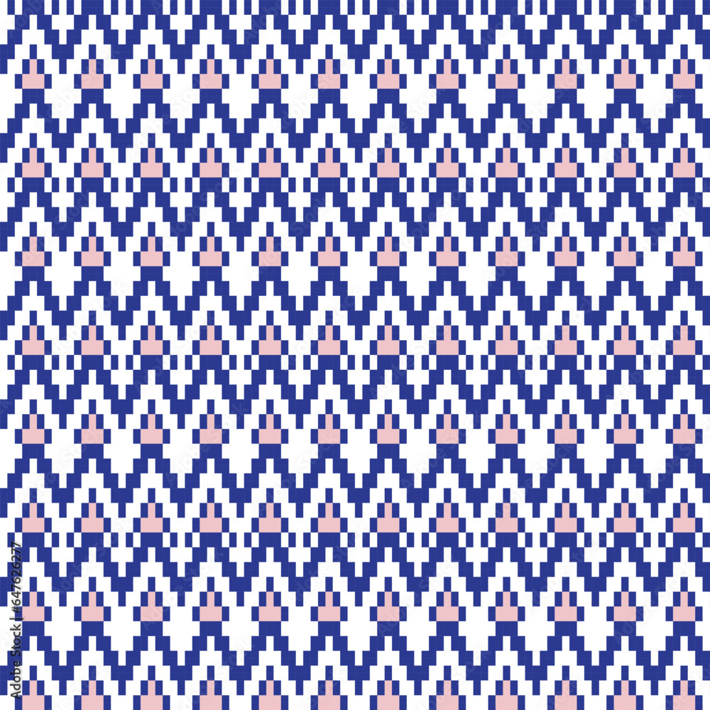 Pastels Chevron Fair Isle Seamless Pattern Design Pastels Chevron Fair Isle Seamless Pattern Design