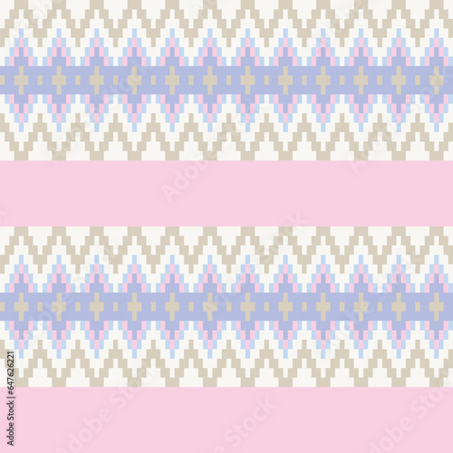 Pastels Argyle Fair Isle Seamless Pattern Design