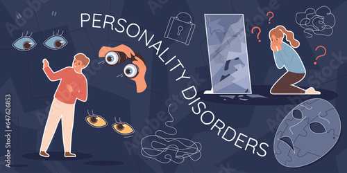 Personality Disorders Flat Collage