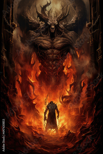 The Malevolent Reign  Evil Devil  Lord of Darkness  Commanding the Infernal Realms of Hell Generative AI