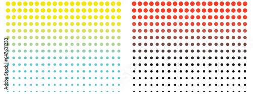 Dots halftone Black Red and yellow turquoise color pattern gradient texture with technology digital background. Dots pop art comics with summer background.