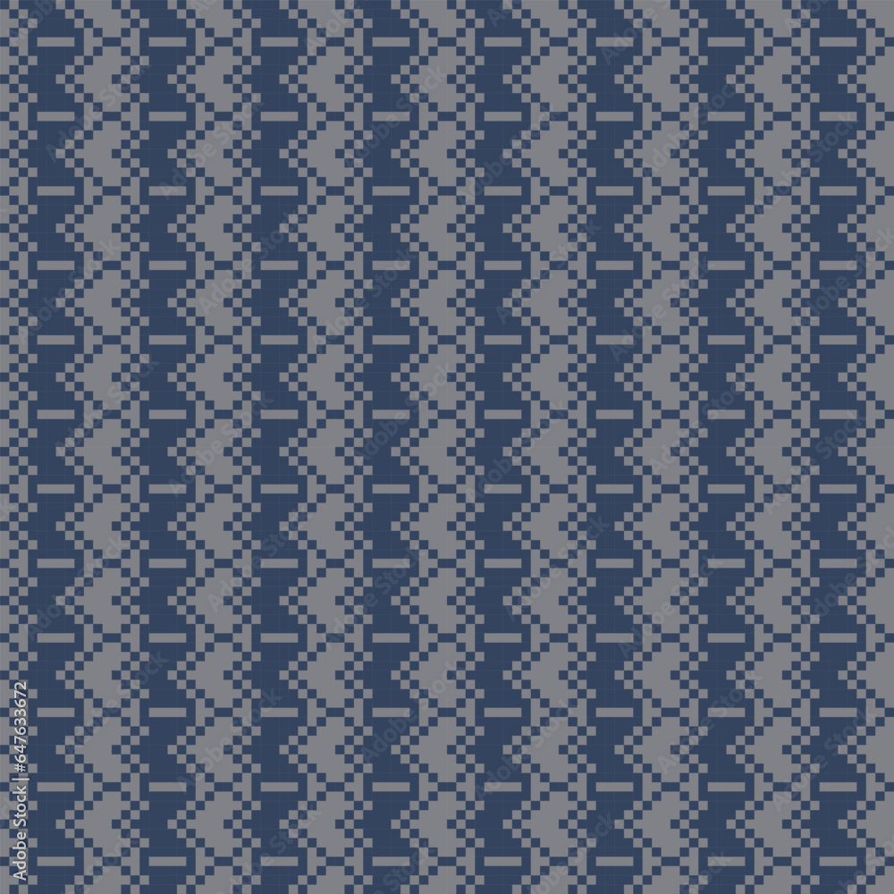 Blue Chevron Fair Isle Seamless Pattern Design Blue Chevron Fair Isle Seamless Pattern Design