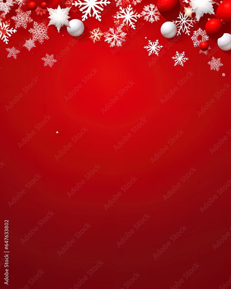 Christmas themed banner with blank space for text on a red background. Christmas themed banner with blank space for text on a red background.