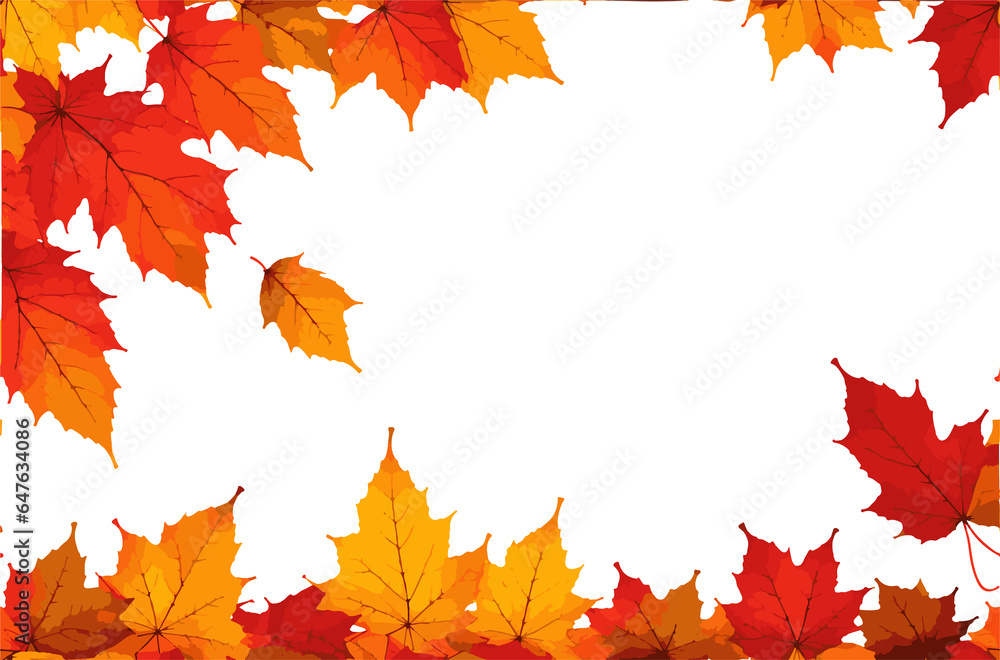 Maple leaf shrubby plants symbol of autumn a culture, white background