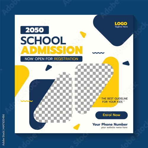 School admission social media post banner