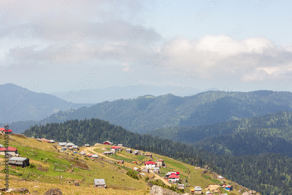 view of the village of the mountains