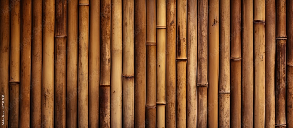 Background texture of an aged brown bamboo fence Background texture of an aged brown bamboo fence