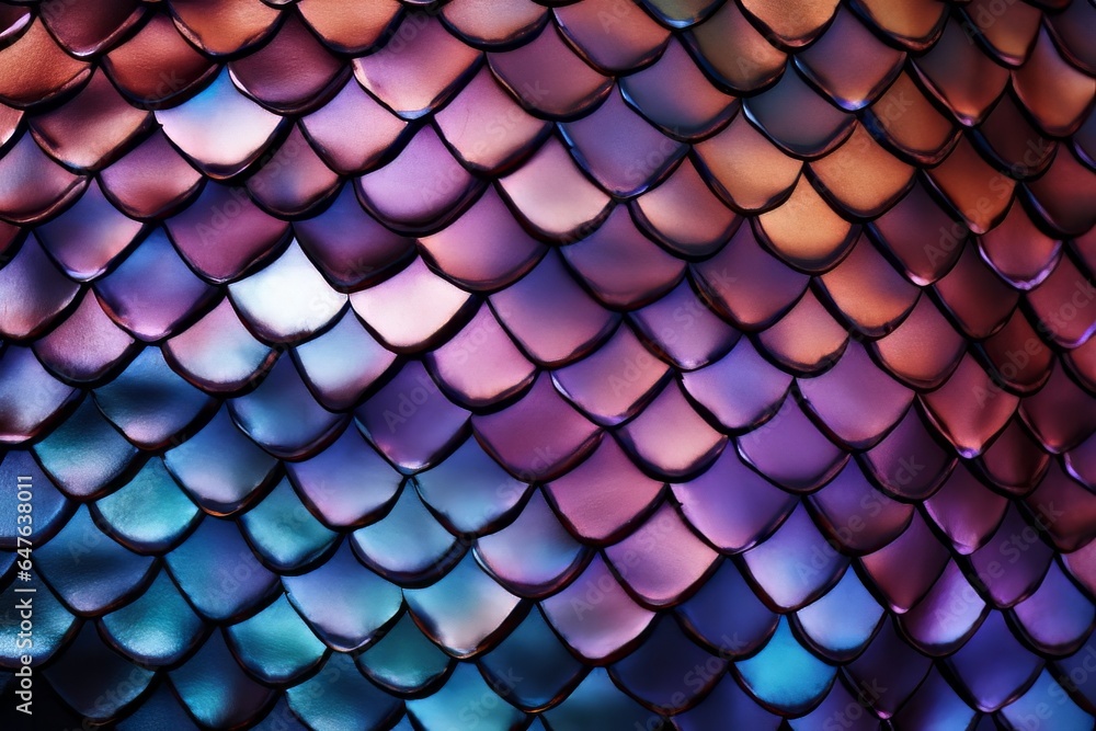 Texture of snake or dragon gradient purple and blue metallic scales Texture of snake or dragon gradient purple and blue metallic scales