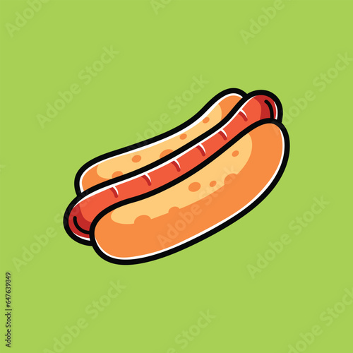 Hotdog Vector Cartoon Illustration (ID: 647639849)