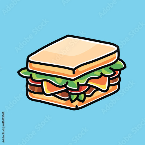 Sandwich Vector Cartoon Illustration (ID: 647639865)