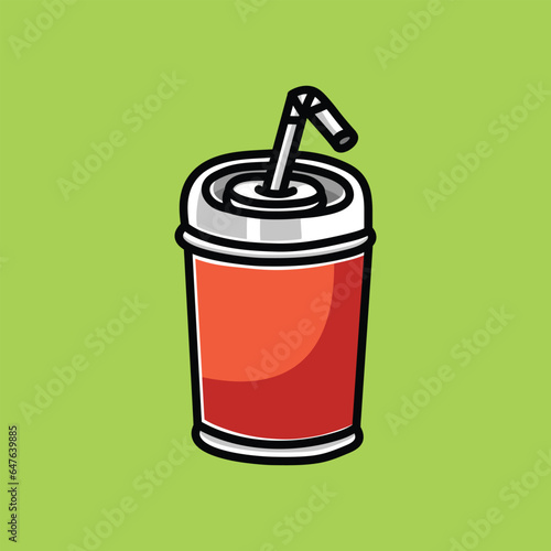 Soda Drink Vector Cartoon Illustration (ID: 647639885)