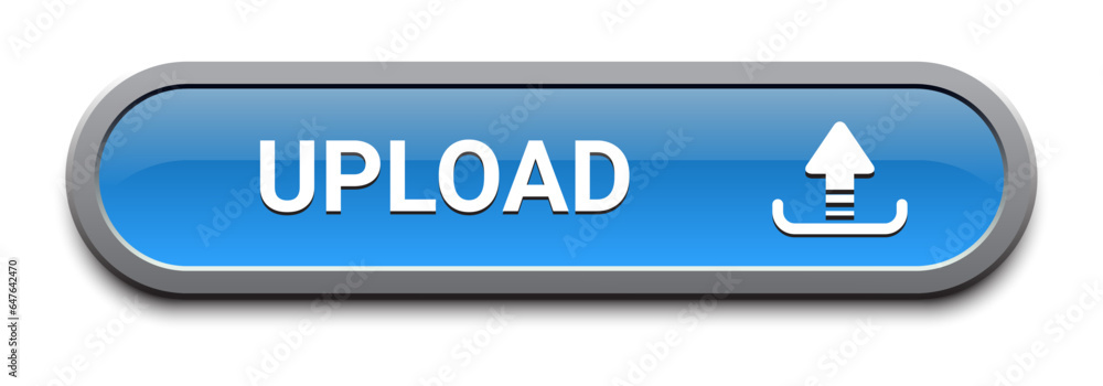 Blue upload button with arrow icon vector design for decorate you website, UI UX ,mobile application, EPS10 isolated on white background. Blue upload button with arrow icon vector design for decorate you website, UI UX ,mobile application, EPS10 isolated on white background.