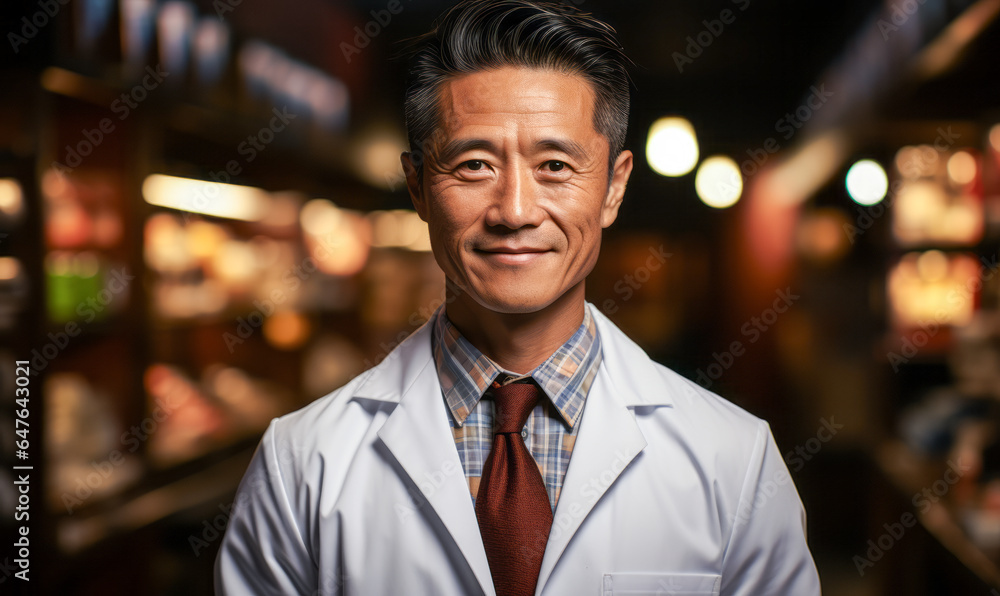 Fototapeta premium Restoring Harmony: The Craft of an Acupuncturist