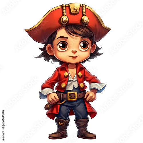 Cute Pirate Clipart Illustration